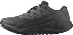 Rückansicht von Salomon AERO BLAZE 3 GRVL GTX Trailrunning Schuhe Herren black-asphalt-black