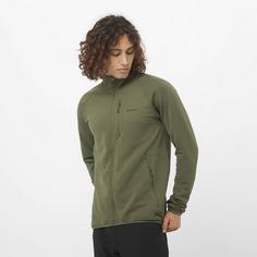 Rückansicht von Salomon ESSENTIAL LIGHTWARM Fleecejacke Herren grape leaf