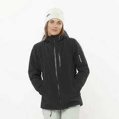 Rückansicht von Salomon HIGHLAND Skijacke Damen deep black