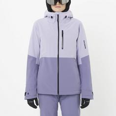 Rückansicht von Salomon HIGHLAND Skijacke Damen cosmic sky-blue granite