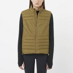 Rückansicht von Salomon RFLX Steppweste Damen brilliant olive