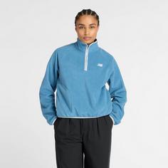 Rückansicht von NEW BALANCE Polar Fleece Fleeceshirt Damen shoreline blue
