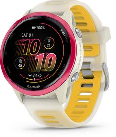 Garmin Forerunner 570 Sportuhr bone-himbeerrot