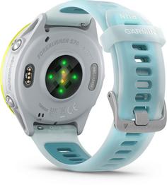 Rückansicht von Garmin Forerunner 570 Sportuhr steinweiss-amp yellow