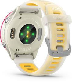 Rückansicht von Garmin Forerunner 570 Sportuhr bone-himbeerrot