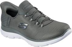 Skechers Summits Sneaker Damen olive mesh-silver trim