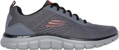 Rückansicht von Skechers Track Sneaker Herren charcoal mesh-synthetic-orange trim