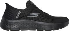 Rückansicht von Skechers Go Walk Flex Sneaker Damen black textile-trim