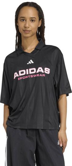 Rückansicht von adidas Tiro Fußballtrikot Damen black-black