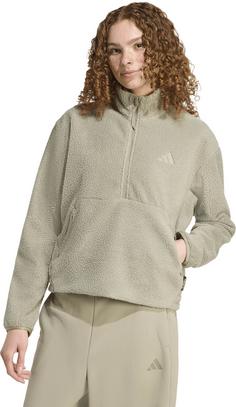 Rückansicht von adidas City Tech Sweatshirt Damen silver pebble