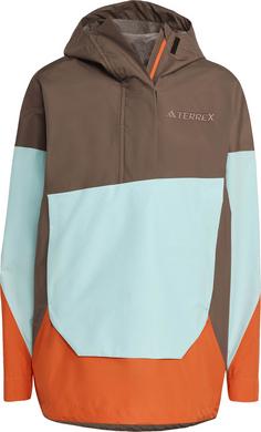 adidas XPLORIC 2.5L Hardshelljacke Damen earth strata-semi flash aqua-semi impact orange