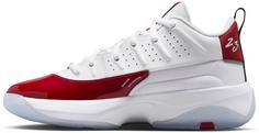 Rückansicht von Nike JORDAN MAX AURA 7 Basketballschuhe Herren white-white-gym red-black