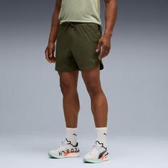 Rückansicht von PUMA Hyrox 6 Funktionsshorts Herren dark olive