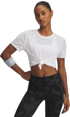 Rückansicht von Under Armour Launch Jacquard Funktionsshirt Damen white
