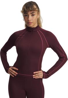 Rückansicht von Under Armour Cold Gear Funktionsshirt Damen maroon