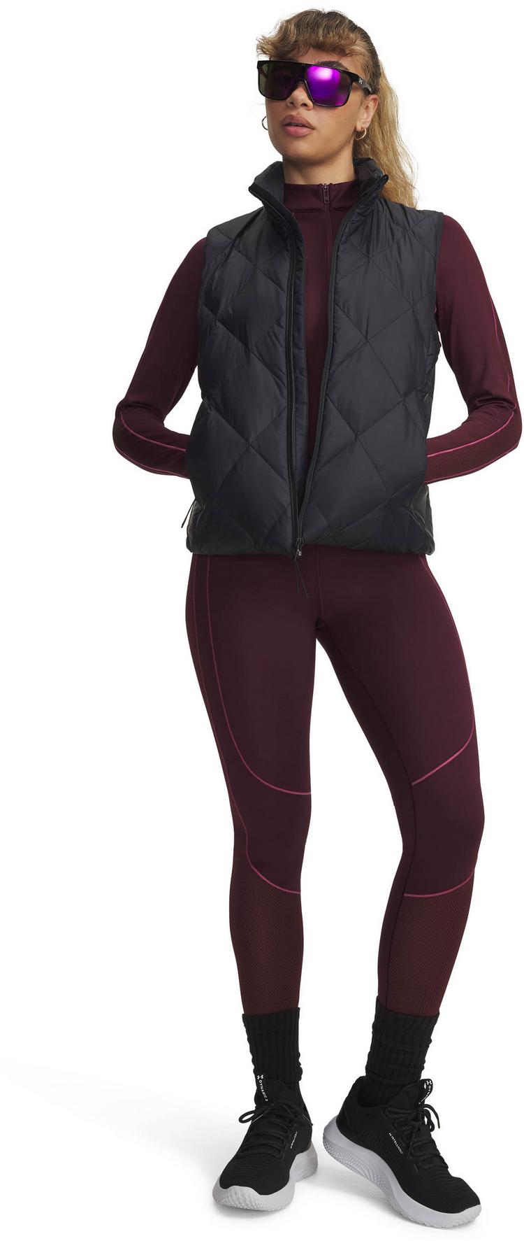 Under Armour Under Armour Cold Gear Tights Damen - maroon - 2 | SportScheck