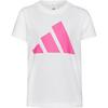 adidas BIG LOGO T-Shirt M&auml;dchen - white-pink fusion