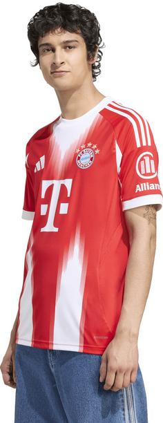 Rückansicht von adidas FC BayernMünchen 25-26 Heim Fußballtrikot Herren red