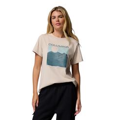 Rückansicht von Columbia Rolling Bend T-Shirt Damen dark stone-framed linescape