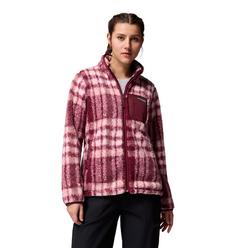 Rückansicht von Columbia West Bend II Fleecejacke Damen rich wine herringplaid