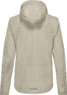 Rückansicht von GOREWEAR Fernflow Hooded Funktionsjacke Damen tech beige