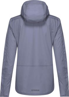 Rückansicht von GOREWEAR Fernflow Hooded Funktionsjacke Damen amethyst grey