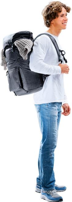 Rückansicht von Deuter Rucksack Walker 24 Daypack black