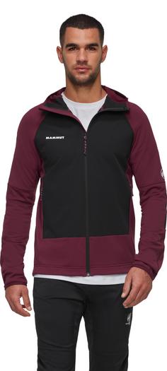Rückansicht von Mammut Massone Fleecejacke Herren vin-black