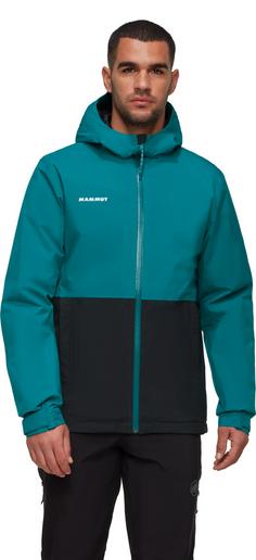 Rückansicht von Mammut Linard Hardshelljacke Herren deep teal-black