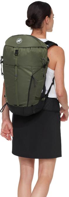 Rückansicht von Mammut Lithium 25 Women Wanderrucksack Damen dark marsh-black
