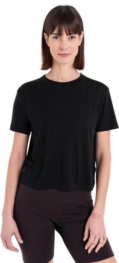 Rückansicht von Icebreaker 150 Tech Lite III Crop Funktionsshirt Damen black