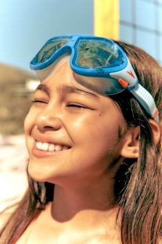 Rückansicht von SPEEDO BIOFUSE 2.0 Schwimmbrille Kinder lagoon blue-celeste