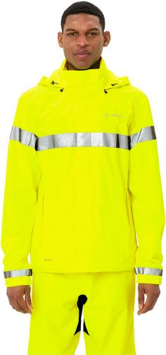 Rückansicht von VAUDE Luminum Regenjacke Herren neon yellow