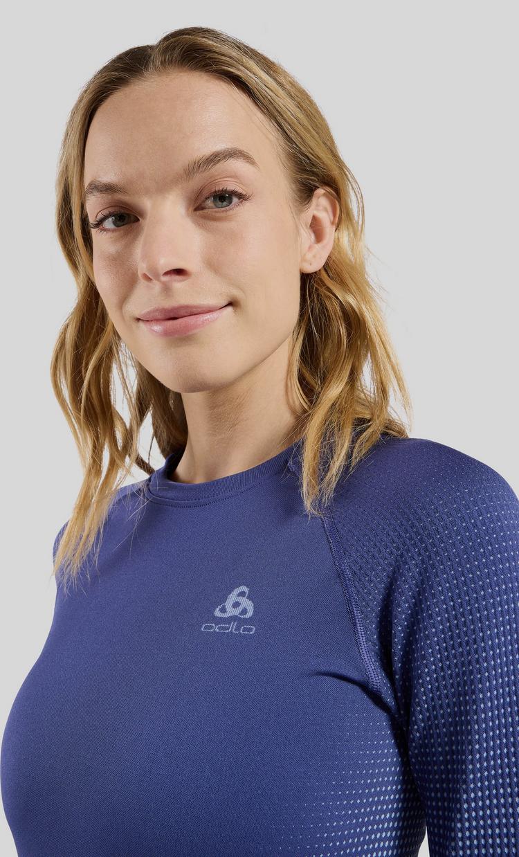 Odlo Odlo PERFORMANCE WARM ECO Funktionsshirt Damen - skipper blue - 3 | SportScheck