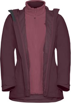 Jack Wolfskin MOONRISE 3IN1 Doppeljacke Damen amaranth