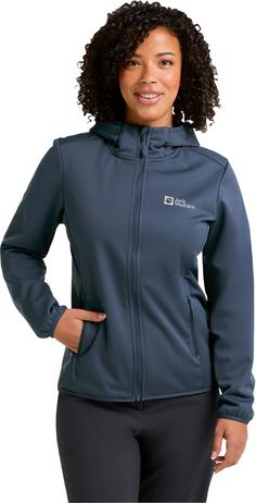 Rückansicht von Jack Wolfskin WINDHAIN Softshelljacke Damen midnight sky