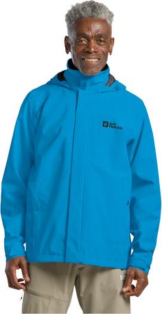 Rückansicht von Jack Wolfskin TRAILTIME 2L Regenjacke Herren aurora blue