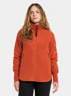 Rückansicht von Didriksons Ronja Fullzip Fleecejacke Damen rust