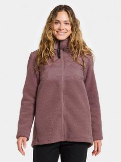Rückansicht von Didriksons BIBI 2 Fleecejacke Damen faded wine