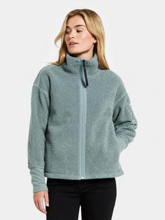 Rückansicht von Didriksons MELLA 3 Fleecejacke Damen factory blue
