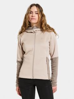 Rückansicht von Didriksons ANNELI 3 Fleecejacke Damen beach beige