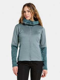 Rückansicht von Didriksons ANNELI 3 Fleecejacke Damen factory blue