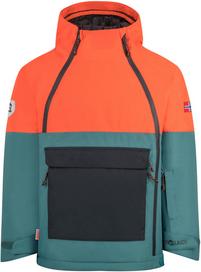 Trollkids Eikedalen Funktionsjacke Kinder - stormy blue-flame orange-black