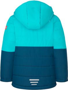 Rückansicht von Trollkids Hemsedal Steppjacke Kinder dark turquoise-madeira blue-bright berry