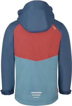 Rückansicht von Trollkids Bryggen Doppeljacke Kinder carmin red-mystic blue-stormy blue
