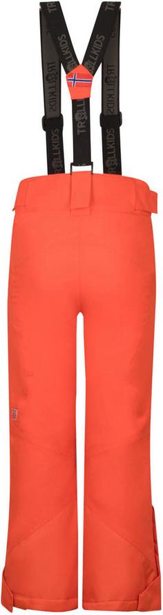 Rückansicht von Trollkids Kongsberg Skihose Kinder flame orange