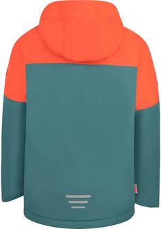 Rückansicht von Trollkids Eikedalen Funktionsjacke Kinder stormy blue-flame orange-black