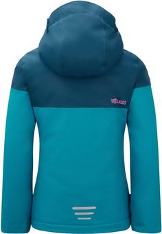 Rückansicht von Trollkids Hallingdal Funktionsjacke Kinder dark turquoise-madeira blue-light magenta
