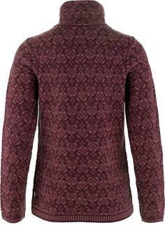 Rückansicht von FJÄLLRÄVEN Snow Fleecejacke Damen port