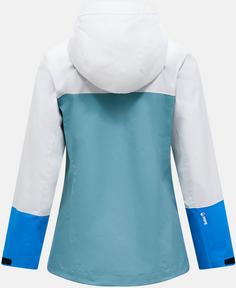 Rückansicht von Peak Performance Trail Hipe Hardshelljacke Damen antarctica-deluded vision